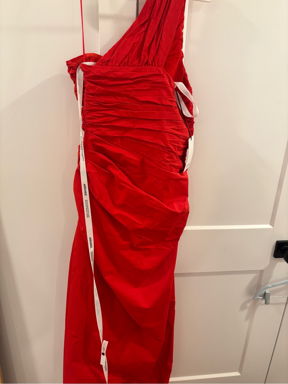 Red One Shoulder Dress ASOS-Arrange - Picture 8 of 8